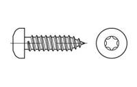 2000 Stück, ISO 14585 Stahl, geh. Form C galvanisch verzinkt Flachkopf-Blechschrauben mit Spitze, mit Innensechsrund - Abmessung: 2,2 x 6,5-C