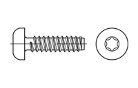 1000 Stück, ISO 14585 Stahl, geh. Form F galvanisch verzinkt Flachkopf-Blechschrauben mit Zapfen, mit Innensechsrund - Abmessung: 2,9 x 13 -F