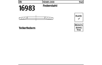 100 Stück, EN 16983 Federstahl Tellerfedern - Abmessung: 34 x12,3x1,25