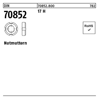 DIN 70852 17 H Nutmuttern - Abmessung: M 90 x 1,5, Inhalt: 5 Stück