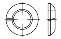 100 Stück, DIN 74361 Federstahl Form C galvanisch verzinkt Federringe (Limesringe) - Abmessung: C 14,5