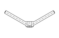 1 Stück, DIN 80701 Messing Knebelmuttern - Abmessung: M 16