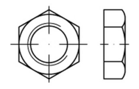 100 Stück, DIN 80705 14 H Fein galv. verz. gelb Flache Muttern mit kleinen SW, mit metrischem Feingewinde - Abmessung: M 14 x 1,5