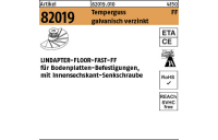 1 Stück, Artikel 82019 Temperguss FF galvanisch verzinkt LINDAPTER-FLOOR-FAST-FF für Bodenplatten -Befestigungen, mit ISK-Senkschrauben - Abmessung: M 8