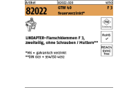 1 Stück, Artikel 82022 GTW 40 F 3 feuerverzinkt LINDAPTER-Flanschklemmen F 3, zweiteilig ohne Schrauben/Muttern - Abmessung: M 8 / 25