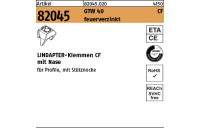 1 Stück, Artikel 82045 GTW 40 CF feuerverzinkt LINDAPTER-Klemmen CF mit Nase - Abmessung: M 20