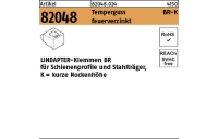 1 Stück, Artikel 82048 Temperguss BR-K feuerverzinkt LINDAPTER-Klemmen BR für Schienenprofile und Stahlträger, kurze Nockenhöhe - Abmessung: BR 20 / 7,0