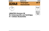 1 Stück, Artikel 82048 Temperguss BR-M feuerverzinkt LINDAPTER-Klemmen BR für Schienenprofile und Stahlträger, mittlere Nockenhöh - Abmessung: BR 20 /10,0