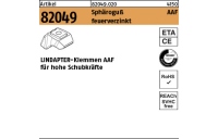 1 Stück, Artikel 82049 Sphäroguß AAF feuerverzinkt LINDAPTER-Klemme AAF f. hohe Schubkräfte zweiteilig, höhenverstellbar - Abmessung: M 12