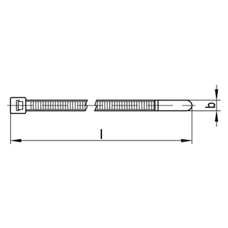 Artikel 82500 PA 6.6 T natur (NA) Kabelbinder, innenverzahnt, Standard - Abmessung: 2,3 x 83/ 16  VE = 1000 Stück