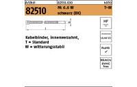 100 Stück, Artikel 82510 PA 6.6 W T-W schwarz (BK) Kabelbinder, innenverzahnt, Standard witterungsstabil - Abmessung: 3,5 x 285 / 80