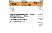 500 Stück, Artikel 82521 PA66W EdgeCl. O-A schwarz Kantenbefestigungsbinder 2-teilig, für Kantenbreite 1-3mm, Aufn. oben-axial - Abmessung: 4,6 x 200/45