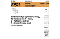 500 Stück, Artikel 82522 PA66HS EdgeCl. S-A schwarz Kantenbefestigungsbinder 2-teilig, für Kantenbreite 1-3mm, Aufn. seitlich-axial - Abmessung: 4,6 x 150/31