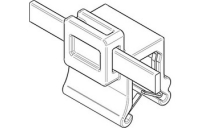 500 Stück, Artikel 82522 PA66HS EdgeCl. S-A schwarz Kantenbefestigungsbinder 2-teilig, für Kantenbreite 1-3mm, Aufn. seitlich-axial - Abmessung: 4,6 x 150/31