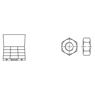 Artikel 82934 Sortimente DIN 934 6/8 galv. verz. Sechskantmuttern-Sortimente DIN 934 - Abmessung: DIN 934 8  VE = 1 Stück