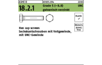 100 Stück, ASME B 18.2.1 Grade 5 (~8.8) UNC galvanisch verzinkt Hex cap screws, Sechskantschrauben mit Vollgew., mit UNC Gewinde - Abmessung: 1/4 x 7/8