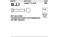 100 Stück, ASME B 18.2.1 Grade 5 (~8.8) UNF Hex cap screws, Sechskantschrauben mit Vollgew., mit UNF Gewinde - Abmessung: 5/16 x 1