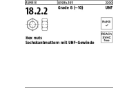 100 Stück, ASME B 18.2.2 Grade 8 (~10) UNF Hex cap screws, Sechskantmuttern mit mit UNF-Gewinde - Abmessung: 1/4