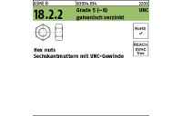 100 Stück, ASME B 18.2.2 Grade 5 (~8) UNC galvanisch verzinkt Hex cap screws, Sechskantmuttern mit mit UNC-Gewinde - Abmessung: 1/4