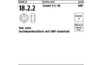 100 Stück, ASME B 18.2.2 Grade 5 (~8) UNF Hex cap screws, Sechskantmuttern mit mit UNF-Gewinde - Abmessung: 3/8