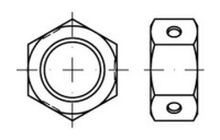 100 Stück, Artikel 84032 A 4 - 80 Biloc Sechskantmuttern mit Klemmteil Ganzmetallmuttern - Abmessung: M 16