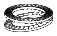 200 Stück, Artikel 88032 St. verg. zinklamellenbeschichtet Heico-Lock-Scheiben, Standard (Keilsicherungsscheibenpaare) - Abmessung: HLS- 3