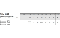 25 Stück, Artikel 88087 A 1 verbindungsmuffen, Sechskant, durchgehendes Innengewinde - Abmessung: M 12 x 40 SW19