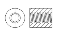 Artikel 88089 Stahl Rundmuttern mit Trapezgewinde, Höhe = 1,5 d - Abmessung: TR 18 x 4 -36, Inhalt: 10 Stück