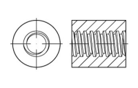 Artikel 88089 Stahl Rundmuttern mit Trapezgewinde, Höhe = 1,5 d - Abmessung: TR 26 x 5 -50, Inhalt: 5 Stück