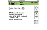 1000 Stück, Artikel 88091 Stahl SPAX Seko-T Oberfläche WIROX SPAX Universalschrauben mit Spitze, SPAX MULTI-Senkkopf, T-STAR - Abmessung: 3 x 12/10-T10