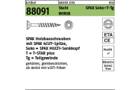 50 Stück, Artikel 88091 St. SPAX Seko-T-Tg Oberfläche WIROX SPAX Holzbauschrauben mit Spitze, SPAX MULTI-Senkkopf, Teilgewinde, T-STAR - Abmessung: 8 x 100/57-T40