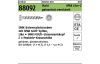 1000 Stück, Artikel 88092 Stahl SPAX Liko-Z galvanisch vernickelt SPAX Universalschrauben mit Spitze, SPAX MULTI-Linsensenkkopf, Pozidriv-KS - Abmessung: 3,5 x 16/12-Z