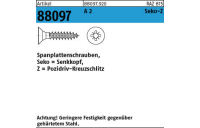 200 Stück, Artikel 88097 A 2 Seko-Z Spanplattenschrauben, Senkkopf, Pozidriv-Kreuzschlitz - Abmessung: 3,5 x 50 -Z