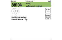 200 Stück, Artikel 88104 Stahl galvanisch verzinkt Kotflügelscheiben, Produktklasse C (g) - Abmessung: 3,2 x20 x1,25