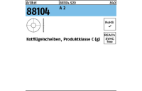 100 Stück, Artikel 88104 A 2 Kotflügelscheiben, Produktklasse C (g) - Abmessung: 6,4 x20 x1,5