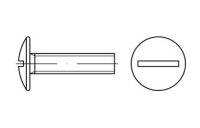 200 Stück, Artikel 88107 A 2 Flachrundschrauben mit Schlitz, Bordwandschr., mit Gewinde bis Kopf - Abmessung: M 8 x 50