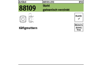 1000 Stück, Artikel 88109 Stahl galvanisch verzinkt Käfigmuttern, Typ SMG - Abmessung: M 5 - 8 / 9,5