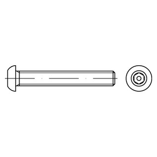 Artikel 88113 A 2 Pin-I6kt. Diebstahlhemmende Schrauben m. Flachkopf ~ ISO 7380, mit ISK und Zapfen - Abmessung: M 8 x 25 VE=S (100 Stück)