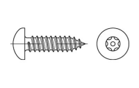 100 Stück, Artikel 88114 A 2 PIN-ISR Diebstahlhemmende Schrauben, Linsenkopf DIN 7981, Blechschr.-gew., ISR u. Zapfen - Abmessung: C 3,5 x 32