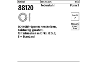 2000 Stück, Artikel 88120 Federstahl Form S SCHNORR-Sperrzahnscheiben, beidseitig gezahnt, für Schrauben mit Fkl. <= 5.8 - Abmessung: S 2,5x4,8x0,45