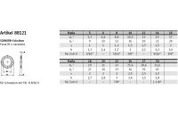 250 Stück, Artikel 88121 Federstahl Form VS SCHNORR-Sperrzahnscheiben, beidseitig gezahnt, für Schrauben mit Fkl. 8.8/10.9 - Abmessung: VS 5 x 9 x1