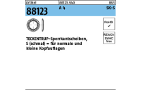 1000 Stück, Artikel 88123 A 4 Form S TECKENTRUP-Sperrkantscheiben für normale und kleine Kopfauflagen - Abmessung: S 4x 8,2 x0,8