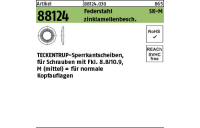 1000 Stück, Artikel 88124 Federstahl Form M zinklamellenbesch. TECKENTRUP-Sperrkantscheiben für Fkl. 8.8/10.9, für normale Kopfaufl. - Abmessung: M 4x10,2 x1