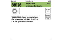 250 Stück, Artikel 88126 Federstahl Form Z zinklamellenbesch. TECKENTRUP-Sperrkantscheiben für Zyl.-Schrauben mit Fkl. 8.8/10.9 - Abmessung: Z 6x 9,9x1,4