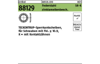 1000 Stück, Artikel 88129 Federstahl Form K zinklamellenbesch. TECKENTRUP-Sperrkantscheiben für Fkl. bis 10.9, mit Kontaktzähnen - Abmessung: K 6x12,2 x1,2