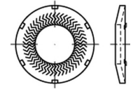 1000 Stück, Artikel 88129 Federstahl Form K zinklamellenbesch. TECKENTRUP-Sperrkantscheiben für Fkl. bis 10.9, mit Kontaktzähnen - Abmessung: K 10x20,25x1,6