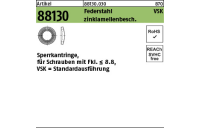 5000 Stück, Artikel 88130 Federstahl VSK zinklamellenbesch. Sperrkantringe, für Schrauben mit Fkl. bis 8.8, Standardausführung - Abmessung: 5 x 9,2 x1