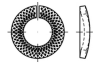 1000 Stück, Artikel 88130 Federstahl VSK zinklamellenbesch. Sperrkantringe, für Schrauben mit Fkl. bis 8.8, Standardausführung - Abmessung: 8 x14,8 x1,6