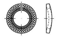 1000 Stück, Artikel 88131 Federstahl VSK-Z zinklamellenbesch. Sperrkantringe, für Schrauben mit Fkl. bis 8.8, für Zylinderschrauben - Abmessung: 8 x12,7 x2