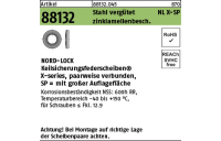 200 Stück, Artikel 88132 Stahl verg. NL X-SP zinklamellenbesch. NORD-LOCK Keilsicherungsfederscheiben X-series, paarweise verbunden, gr. Aufl. - Abmessung: NLX 8 SP